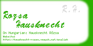 rozsa hausknecht business card